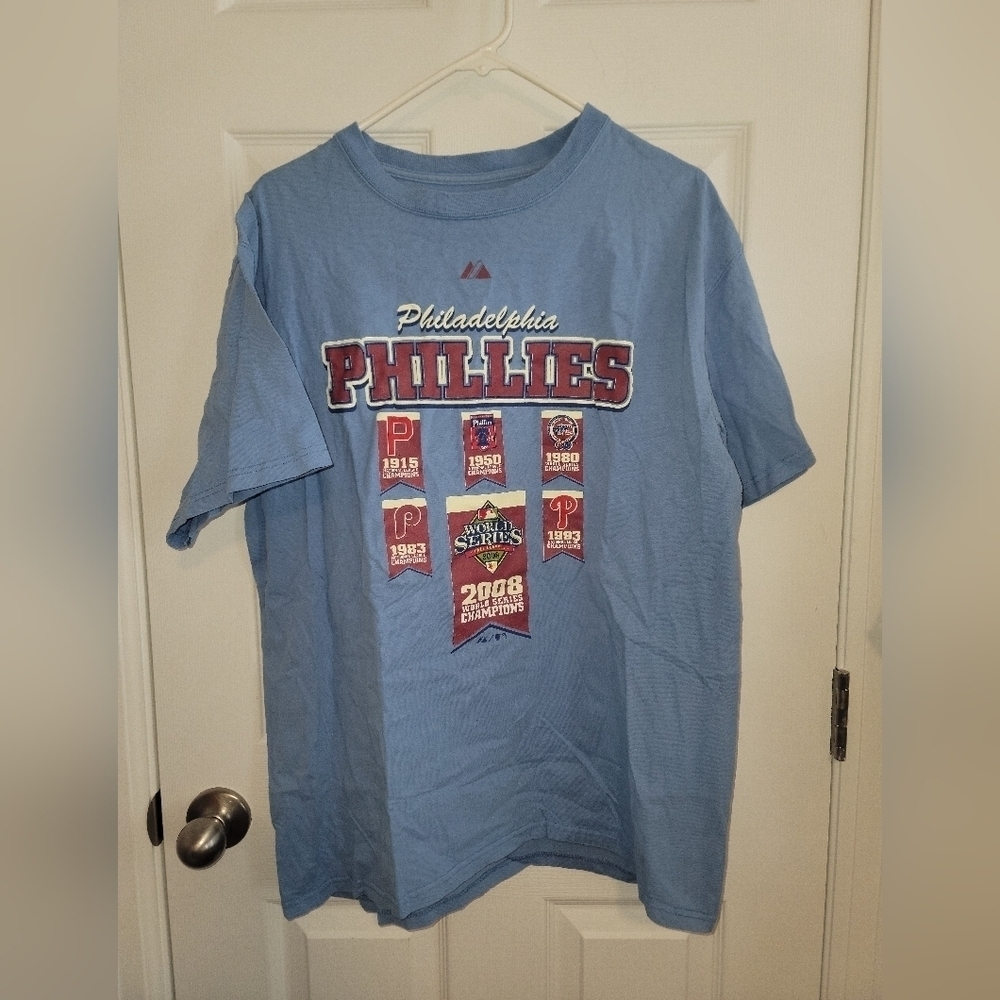 Mens Vitage 2008 NHL Philadelphia Flyers Championship T-shirt Short Sleeve Crew